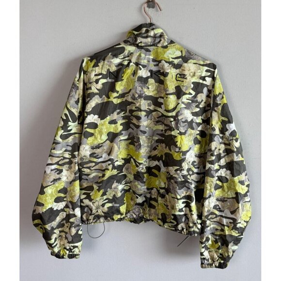 Nike Womens Windrunner Jacket Floral Camo Print Lightweight Zip Up Green Size L - Picture 3 of 8